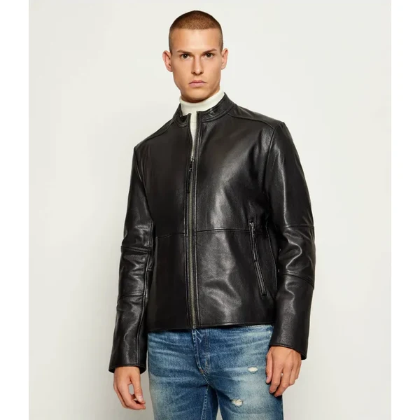 HUGO Kožená bunda Lokis-3 | Slim Fit 65412341