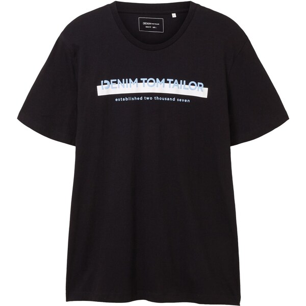 TOM TAILOR DENIM Tričko svetlomodrá / čierna / biela 46001644