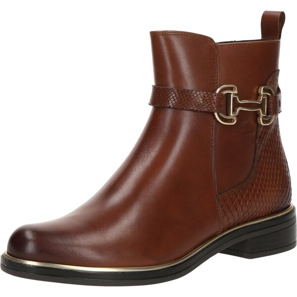 CAPRICE Členkové čižmy koňaková 65707622