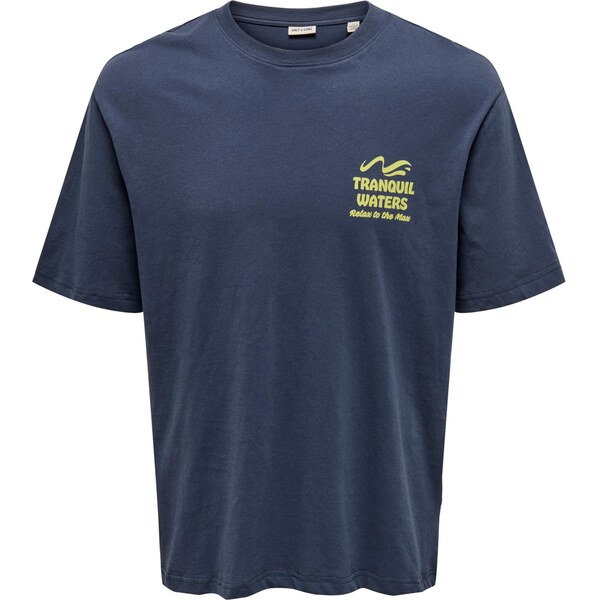 Only & Sons Tričko ONSCHESTER tmavomodrá / limetková 65560013