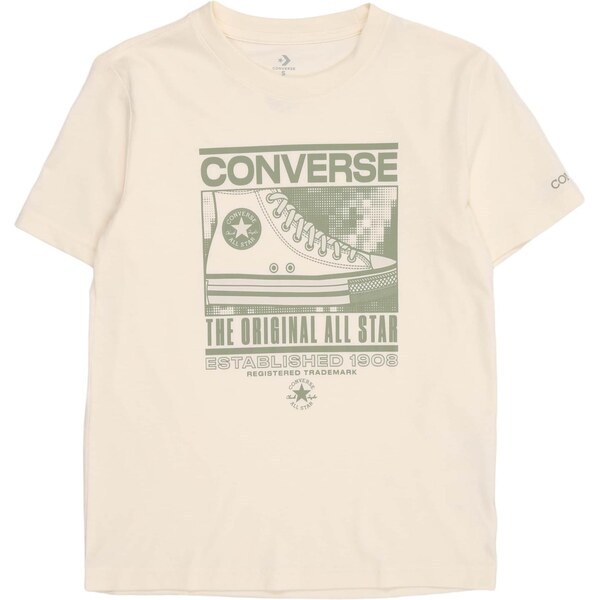 CONVERSE Tričko STATIC BACKGROUND svetlobéžová / zelená 65664780
