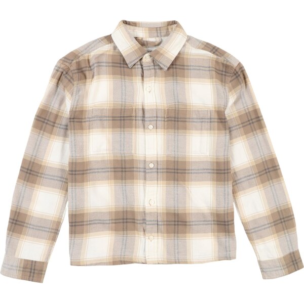 Abercrombie & Fitch Košeľa karamelová / sivá / biela 65893678