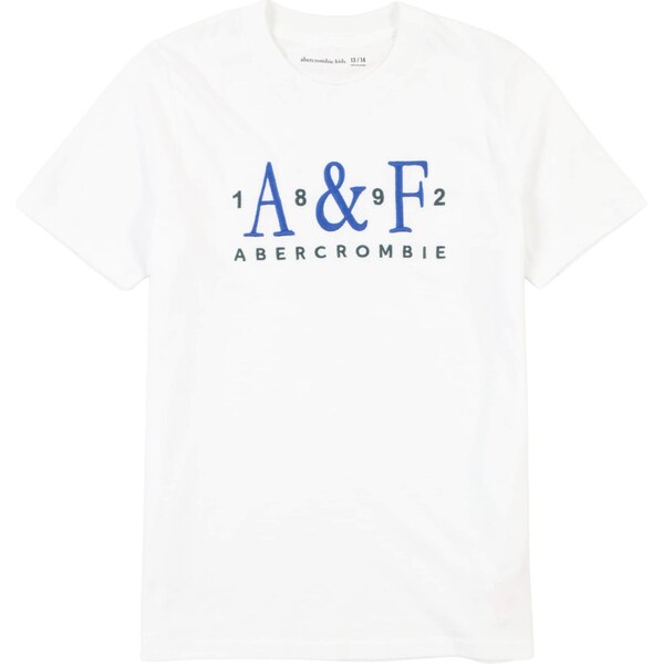 Abercrombie & Fitch Tričko modrá / námornícka modrá / biela 65893694