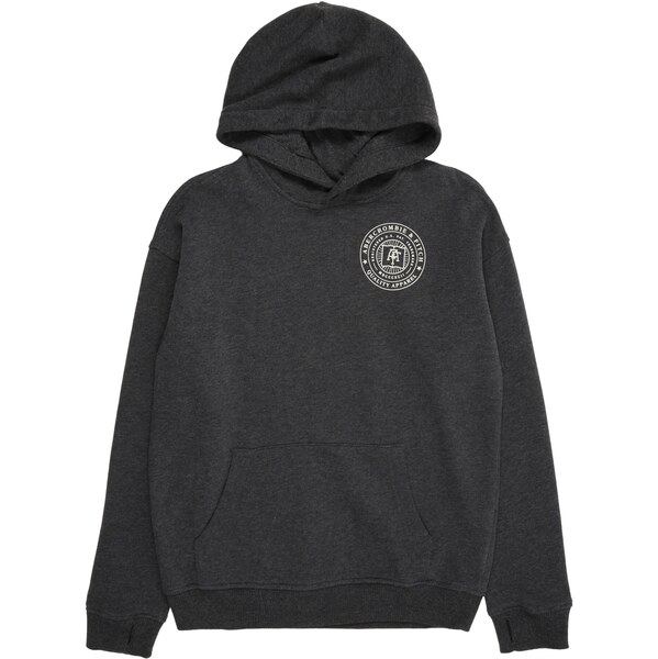 Abercrombie & Fitch Mikina čierna melírovaná / biela 65893673