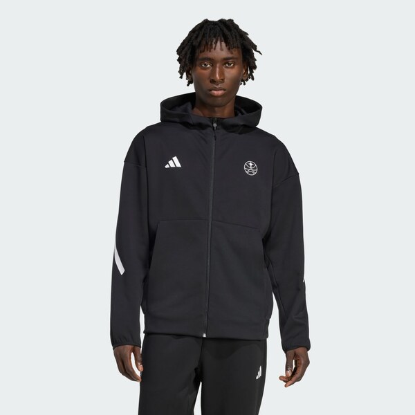 Adidas PARIS BASKETBALL TRAVEL Z.N.E. PÁNSKY TEPLÁKOVÝ TOP S KAPUCŇOU 65416772