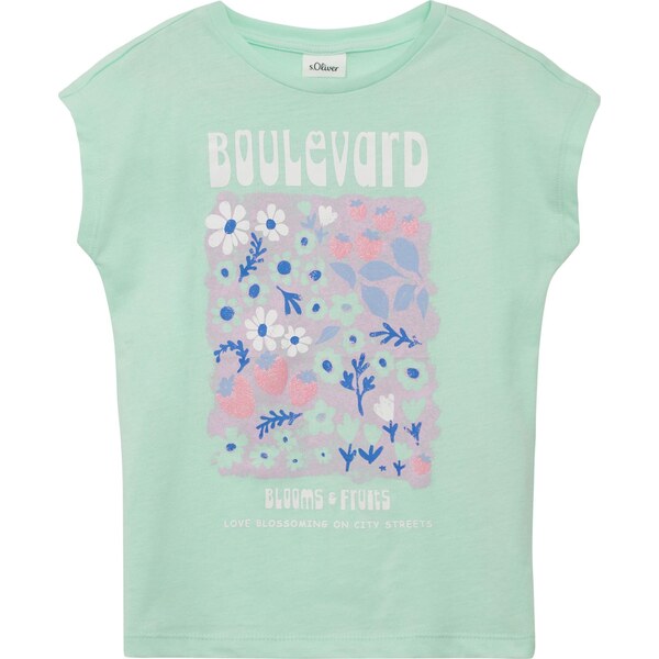 s.Oliver Tričko modrá / mätová / ružová 65795493