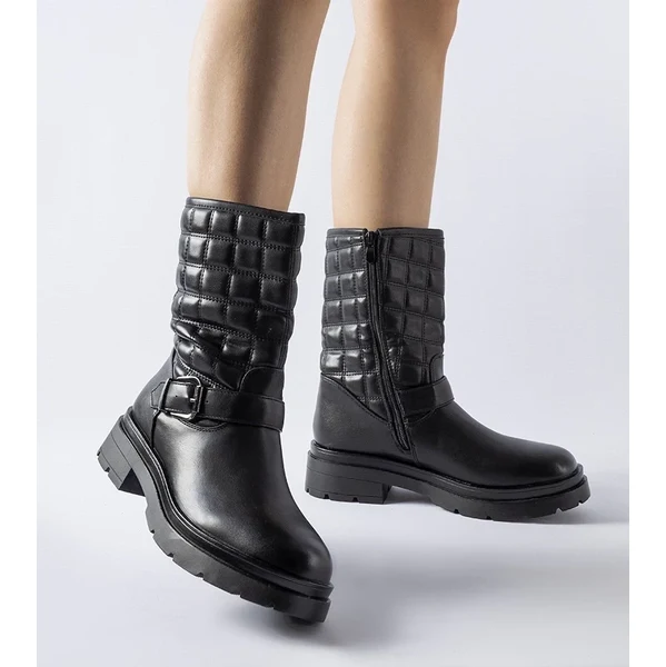 Gemre Čierne čižmy Tayyib 3340 BLACK s nízkym podpätkom 65418597