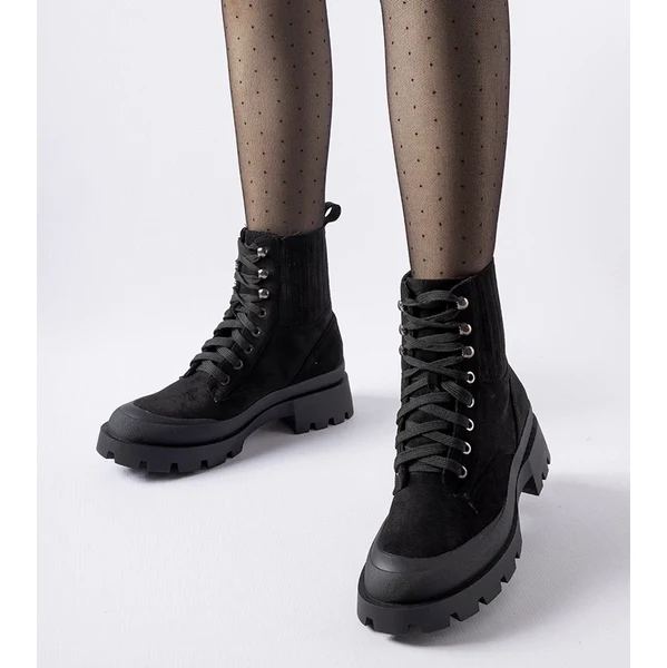 Gemre Čierne čižmy z ekokože Orson 65418647