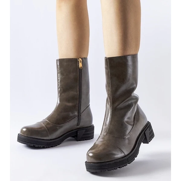 Gemre Tmavosivé zateplené čižmy Monsanpolo 65418687