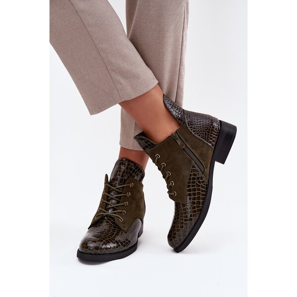 Lakované dámske čižmy s ozdobným reliéfom vystlané Vinceza 65419158