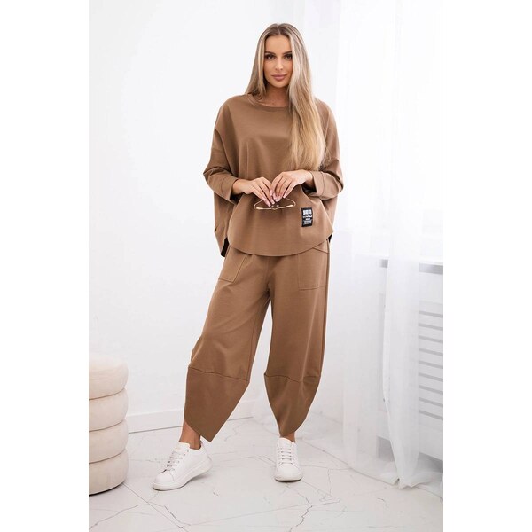 Fashionweek Talianska súprava nohavíc a blúzky, voľný, pohodlný štýl 50736822