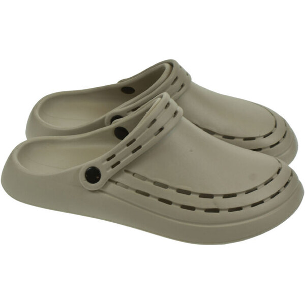 JOHN-C Pánske sivé gumené šľapky WalkComfort 65421038