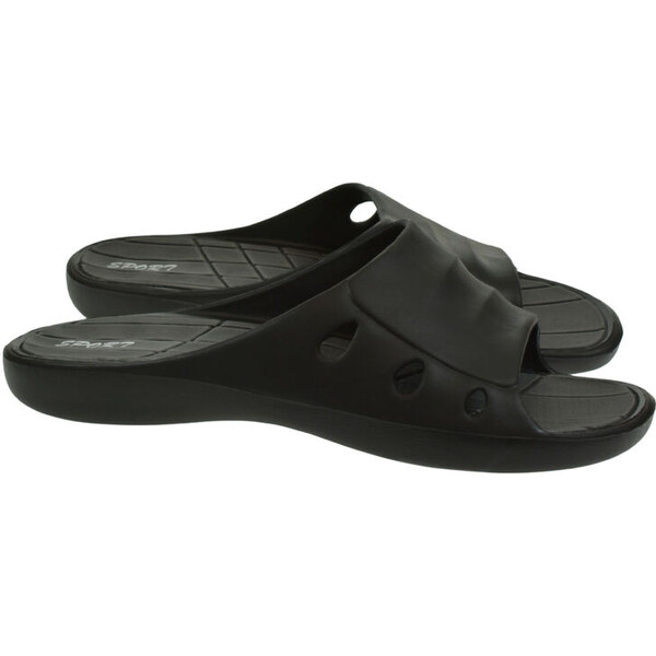 JOHN-C Pánske nad-rozmerné čierne gumené šľapky MaxStep 47-50 65421037