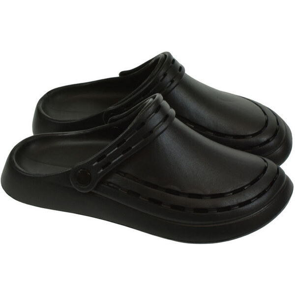 JOHN-C Pánske čierne gumené šľapky WalkComfort 65421039