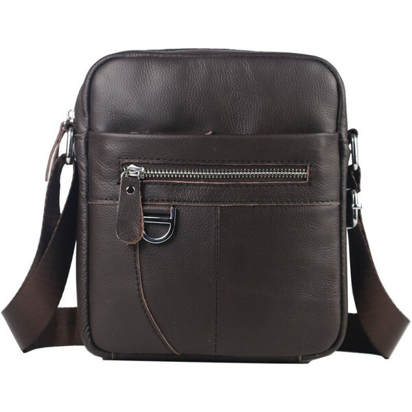 Bullcaptain pánska kožená messenger taška Ronan Hnedý 4L 65228119