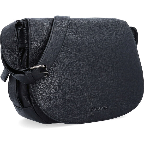 Kabelka zo syntetickej kože crossbody Carmelo čierna 4394 C 65423637
