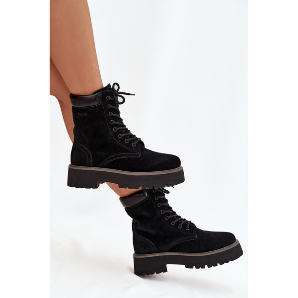 Big Star Shoes Dámska semišová pracovná obuv Big Star - čierna 65450553