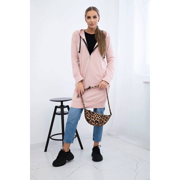 Fashionweek Dámska maxi bavlnená mikina so zipsom K8924 65424641