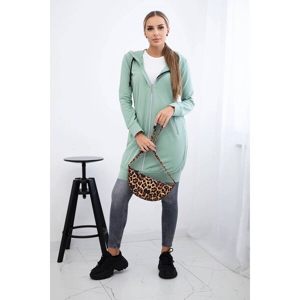 Fashionweek Dámska maxi bavlnená mikina so zipsom K8924 65424642