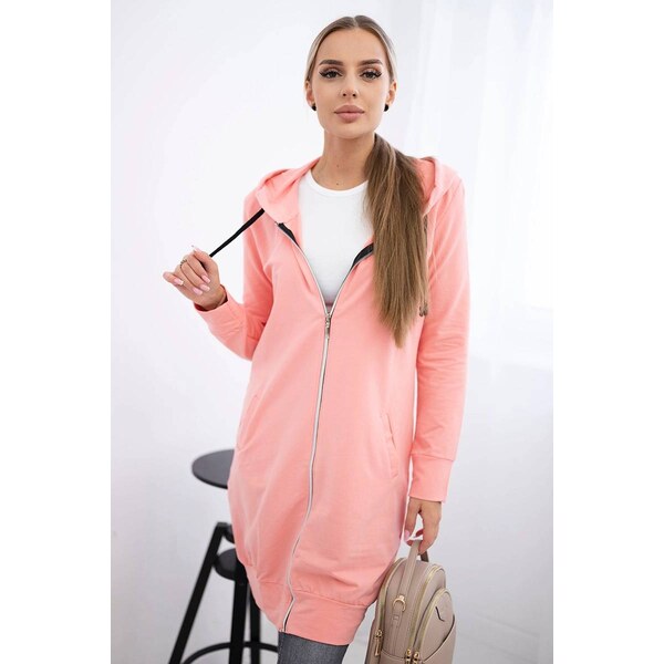 Fashionweek Dámska maxi bavlnená mikina so zipsom K8924 65424636