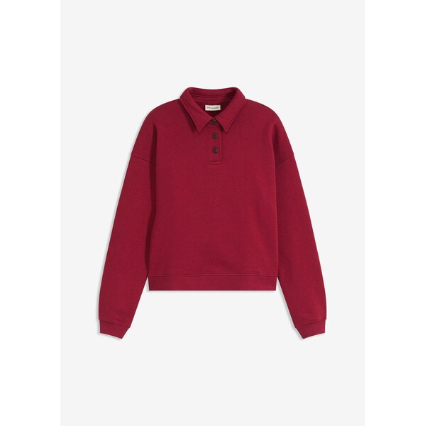 bonprix Mikina z čistej bavlny, farba červená 65431939