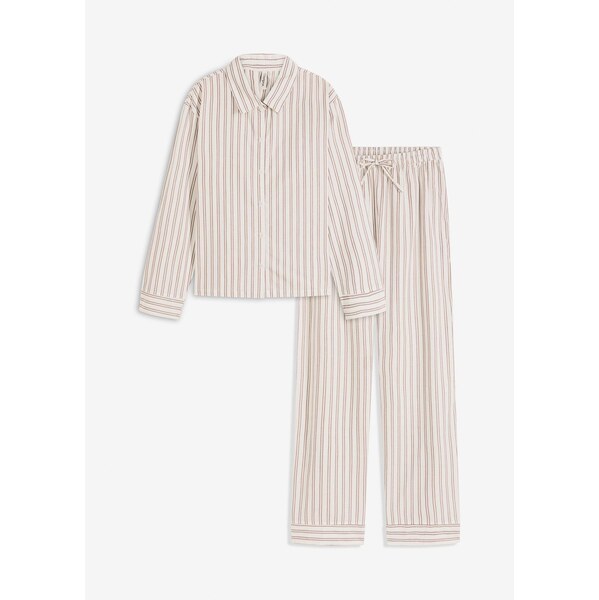 bonprix Domáce oblečenie z tkanej bavlny, oversized, farba biela 65432112