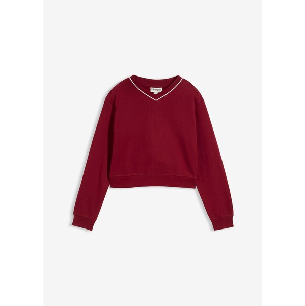 bonprix Mikina z čistej bio bavlny, farba červená 65432144