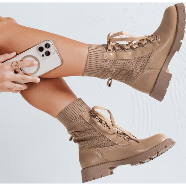 BASIC Béžové dámske workery HOLLYHOCK ZY0372 46581755