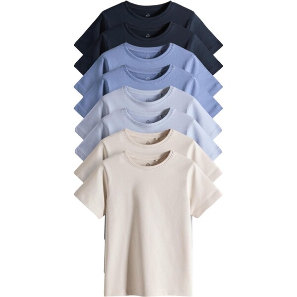 The Set Tričko svetlobéžová / námornícka modrá / zafírová / 65660448