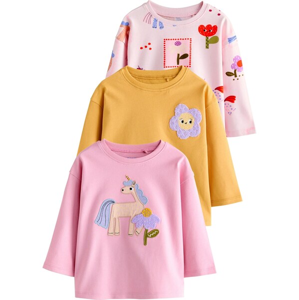 Next Tričko modrá / žltá / ružová / svetloružová 65888924