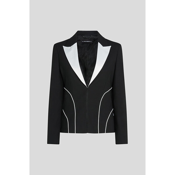 SAKO KARL LAGERFELD BW TAILORED PIPING BLAZER 65435528