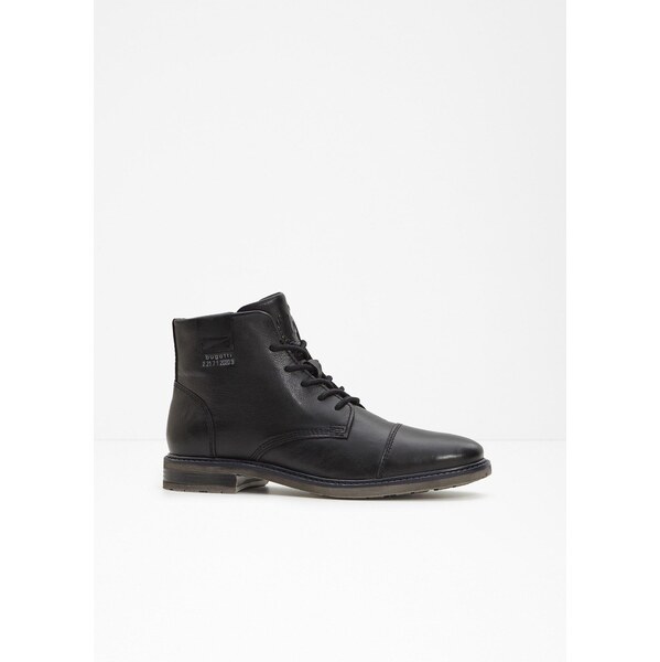 bonprix Šnurovacie krátke čižmy Bugatti, farba čierna 58271610