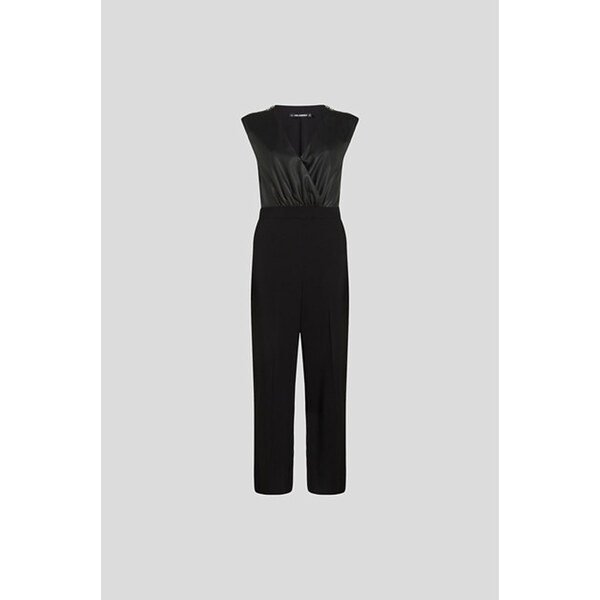 OVERAL KARL LAGERFELD FAUX LEATHER ZIP JUMPSUIT 65435521
