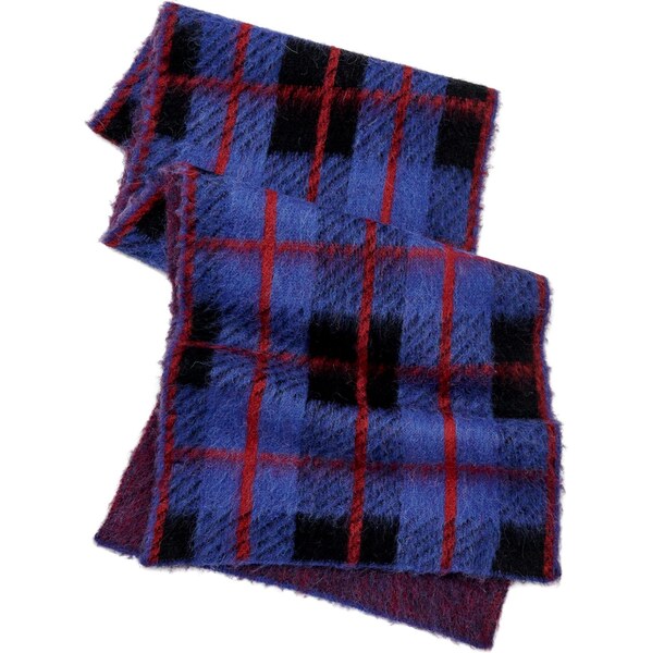 EDITED Šál Farha modrá / červená / čierna 66057211