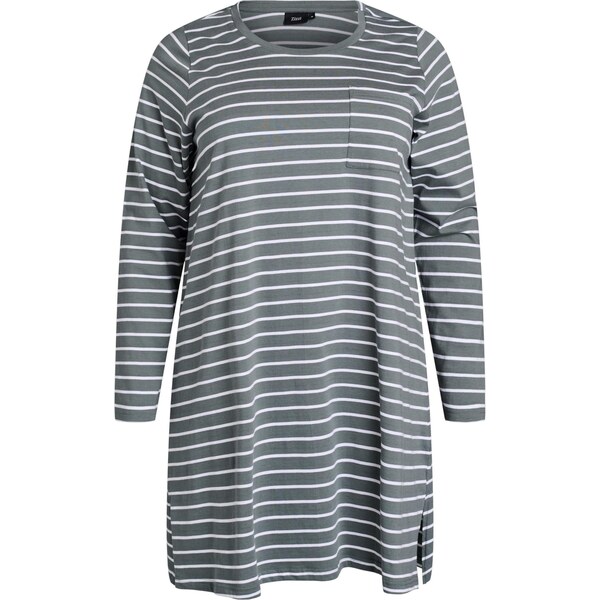 Zizzi Nočná košieľka Iv zelená / biela 65662317