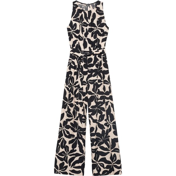 MANGO Overal Knot čierna / biela ako vlna 65774162