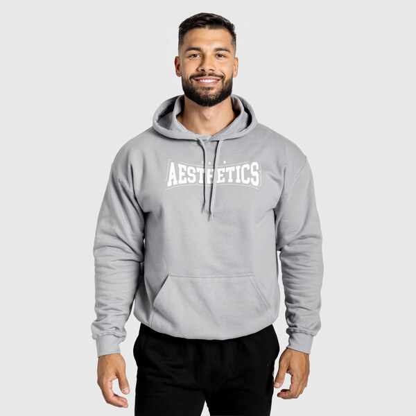 Mikina s kapucňou Iron Aesthetics Frontline, sivá 65446473