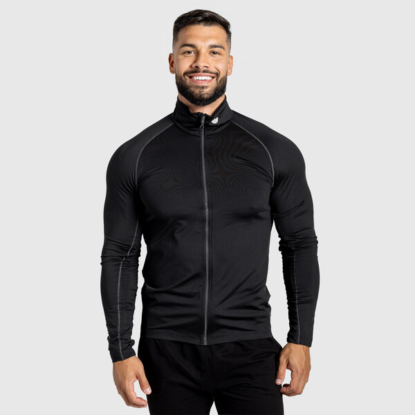 Mikina na zips Iron Aesthetics Stride, čierna 65446478
