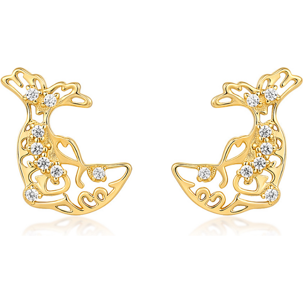Olivie Strieborné náušnice ZLATÁ RYBKA 9569 65463361