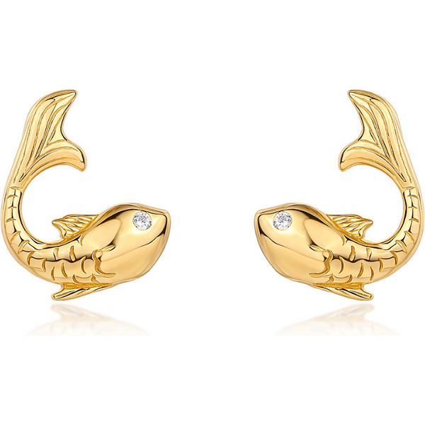 Olivie Strieborné náušnice ZLATÁ RYBKA 9572 65463362