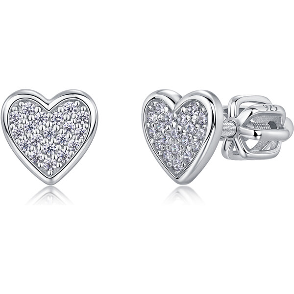 Olivie Strieborné náušnice SRDIEČKO 9565 65463357