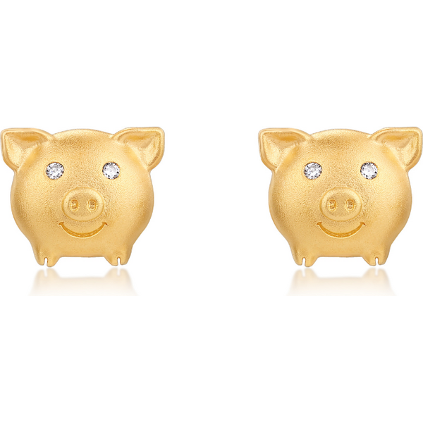 Olivie Strieborné náušnice ZLATÉ PRASIATKO 9568 65463360