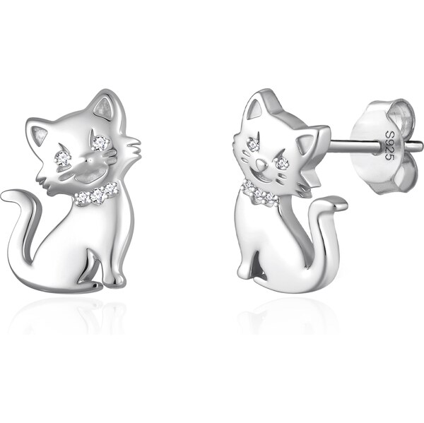 Olivie Strieborné náušnice MAČKA 9695 65451192