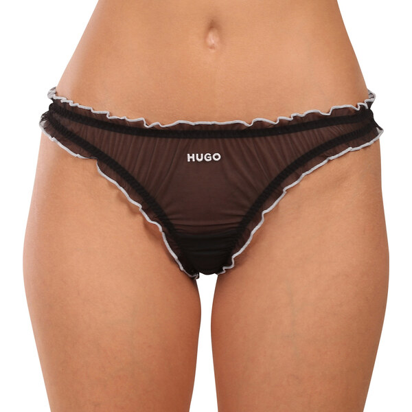 3PACK dámske tangá HUGO čierne (50550109 001) 65442744