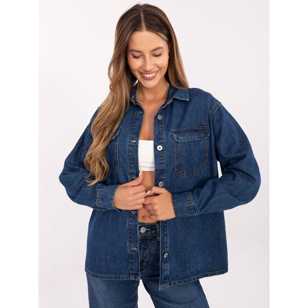 FPrice Košeľa D80026BI11280M314 tmavomodrá 65446793