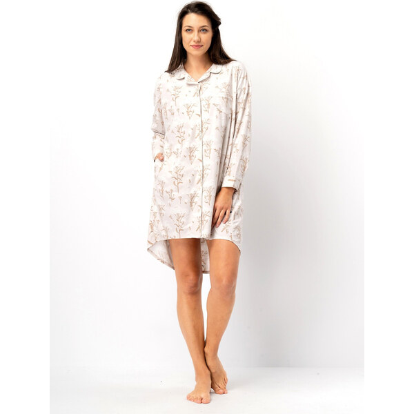 Dámska košeľa bez gombíkov Key LND 567 B25 dl/r 2XL-4XL 65448796