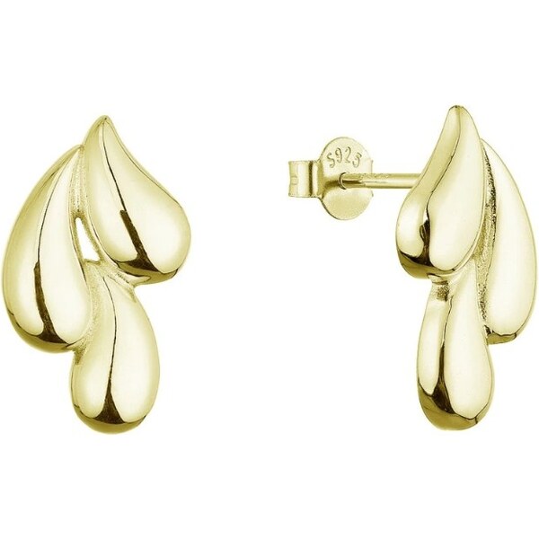 Evolution Group Pozlátené visiace náušnice Kvapky 61083/AU 66593019