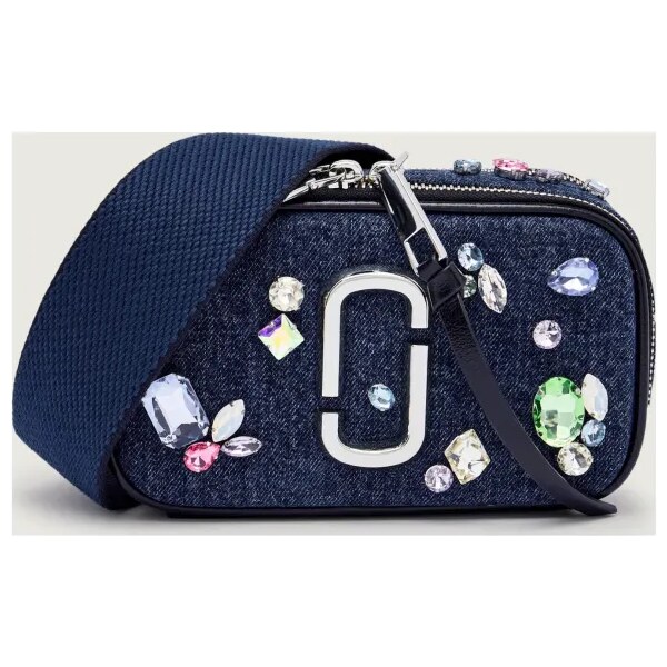 Marc Jacobs Džínsová crossbody kabelka THE GEM DENIM SNAPSHOT 65412408