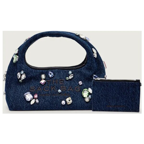 Marc Jacobs Džínsová kabelka na rameno + príručná taštička THE GEM 65412407