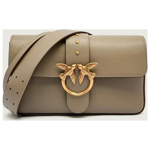Pinko Kožená kabelka na rameno LOVE ONE CLASSIC SLOUCHY 65393816